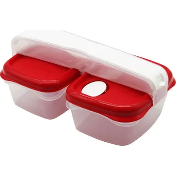 Dóza na potraviny BAMA Svačinový set BREAK, zelená Barva: transparentní