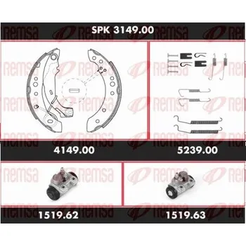 Brzdový buben Souprava brzd, bubnová brzda REMSA SPK 3149.00