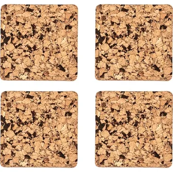 prostírání Korkové podtácky v přírodní barvě v sadě 4 ks Querco – ZicZac ID_1588400