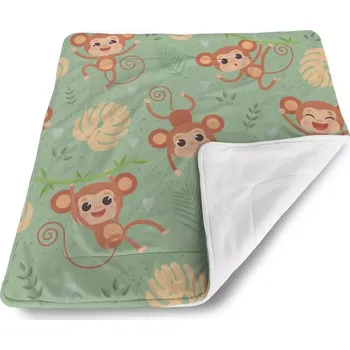 deka Sablio Dětská deka pro miminko Roztomilé opičky - 80x100 cm