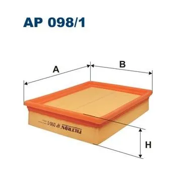 Vzduchový filtr Vzduchový filtr FILTRON AP 098/1