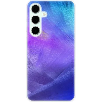 Pouzdro na mobilní telefon Odolné silikonové pouzdro iSaprio - Purple Feathers - Samsung Galaxy S24 FE