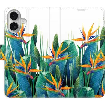 Pouzdro na mobilní telefon Flipové pouzdro iSaprio - Exotic Flowers 02 - iPhone 16