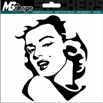 Samolepicí dekorace na vozidlo NÁLEPKA MERLIN MONROE na auto 18x15 cm