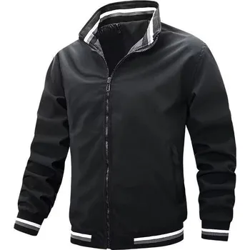 Pánská softshellová bunda Přechodná pánská bunda pilotka bez kapuce Barva: Černá, Velikost: 3XL