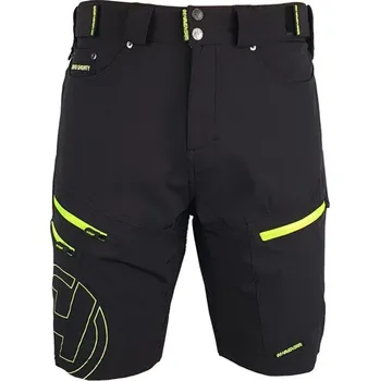 Cyklistické kalhoty kalhoty krátké pánské HAVEN NAVAHO SHORTY černo/zelené s cyklovložkou