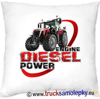 Polštář Polštář traktor DIESEL POWER 1 (Polštář ( povlak včetně polštáře) velikost 40 x 40 cm)