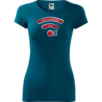 Dámské oblečení DOBRÝ TRIKO Dámské tričko Jsem OFF Velikost: XL, Barva: Petrolejová