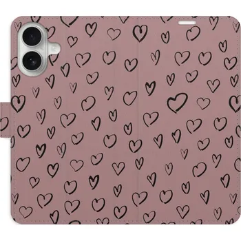 Pouzdro na mobilní telefon Flipové pouzdro iSaprio - Heart Dark 02 - iPhone 16