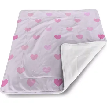 deka Sablio Dětská deka pro miminko Růžové srdce - 80x100 cm