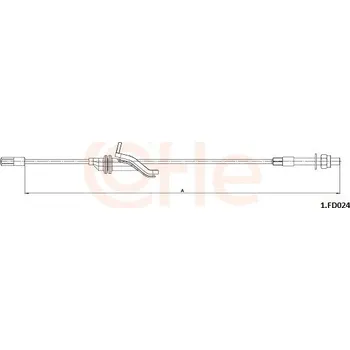 Auto-moto Tažné lanko, parkovací brzda COFLE 92.1.FD024