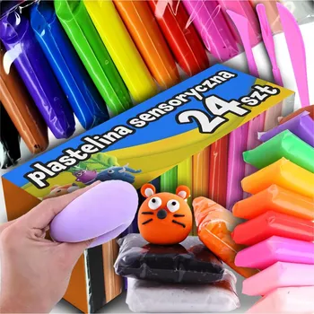 Modelovací hmota Pěnová Plastelína MAXSELL 24 ks pěnová 12 barev CE