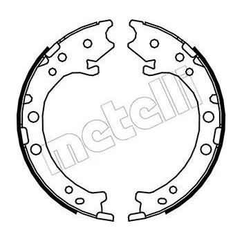 Brzdová čelist Sada brzdových čelistí, parkovací brzda METELLI 53-0162