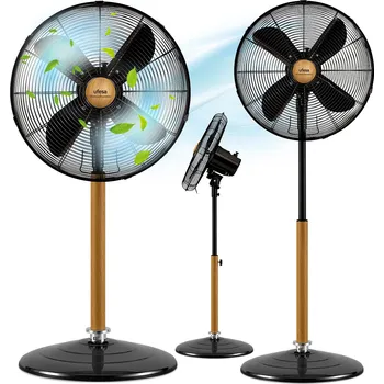Domácí ventilátor STOJANOVÝ VENTILÁTOR UFESA PODLAHOVÝ VENTILÁTOR TICHÝ, SILNÝ, KOVOVÝ, 50 W, 40 CM