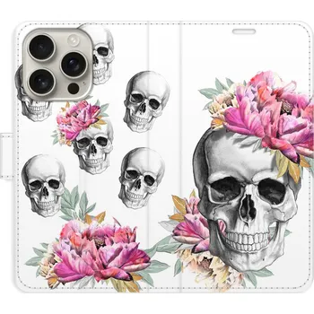 Pouzdro na mobilní telefon Flipové pouzdro iSaprio - Crazy Skull - iPhone 16 Pro