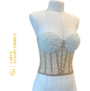 Korzet s perličkovým zdobením Velikost: L