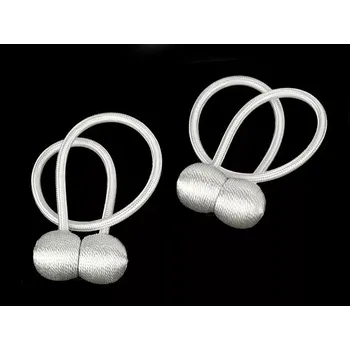 Příslušenství pro záclonu a závěs Sablio Dekorační úvaz na závěsy s magnetem - bílá