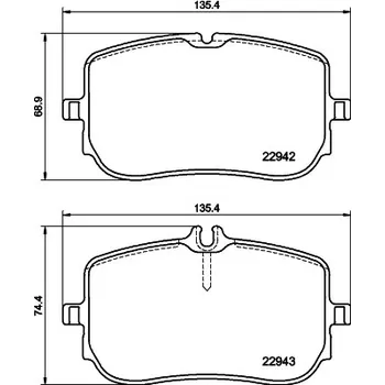 Brzdová destička Sada brzdových destiček, kotoučová brzda HELLA 8DB 355 040-161