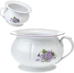 Český porcelán, Dubí Nočník velký fialky - ø 21 cm, výška 14,2 cm