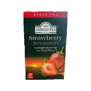 Čaj Ahmad Tea Černý čaj s příchutí jahody Strawberry Sensation 20x2 g