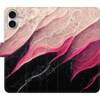 Pouzdro na mobilní telefon Flipové pouzdro iSaprio - BlackPink Marble - iPhone 16 Plus