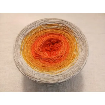 Příze Merino Zimní svítání 4-nitka 1200m s hedvábnou nitkou (Duhové merino klubko s hedvábím Zimní svítání )