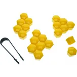 Kryty šroubů kol (17 mm-20 ks) dovoz - žluté