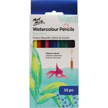 Kresba Akvarelové pastelky Mont Marte zemité tóny, 12 barev