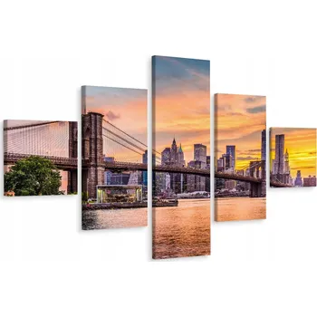 Obraz Vícedílný obraz MĚSTO NEW YORK 3D 200x120