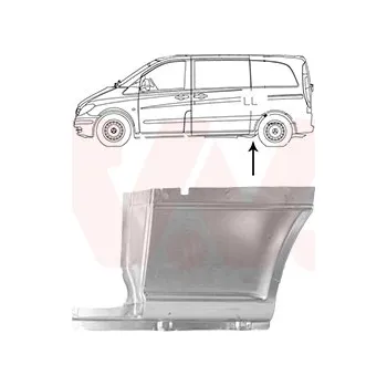 Blatník karosérie Boční stěna VAN WEZEL 3081141