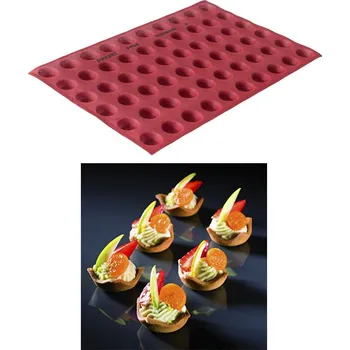 Forma na pečení Formasil Perforovaná forma na 60 tartaletek červená