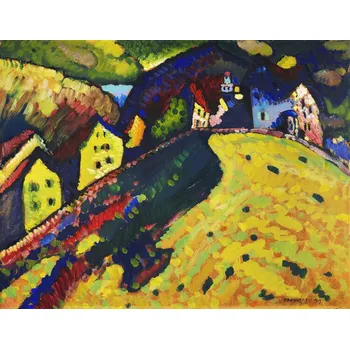 Plakát Plakát, Obraz - Houses at Murnau (1909), Wassily Kandinsky