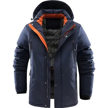 Pánský zimní kabát Pánská zimní bunda ND832 Barva: Tmavě Modrá, Velikost: 4XL