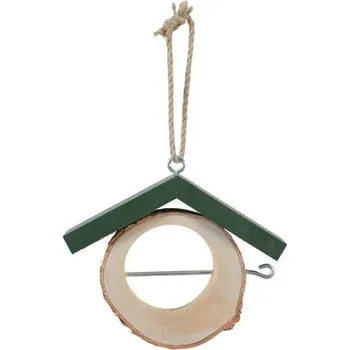 Krmítko pro ptáka Zolux Budka krmítko HUT na jablko, dřevo, zelená