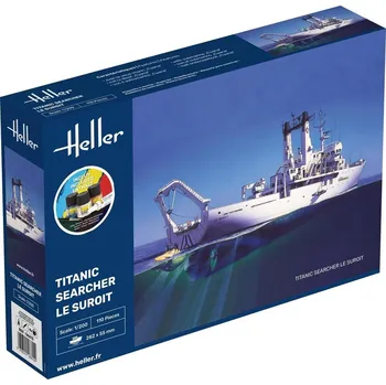 Plastikový model Titanic Searcher Le Suroit - obsahuje barvy a lepidlo - Heller STARTER KIT 56615