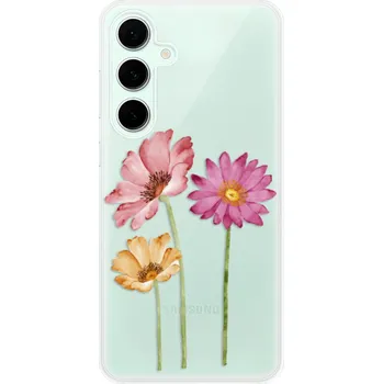 Pouzdro na mobilní telefon Odolné silikonové pouzdro iSaprio - Three Flowers - Samsung Galaxy S24 FE