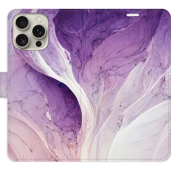 Pouzdro na mobilní telefon Flipové pouzdro iSaprio - Purple Paint - iPhone 16 Pro Max