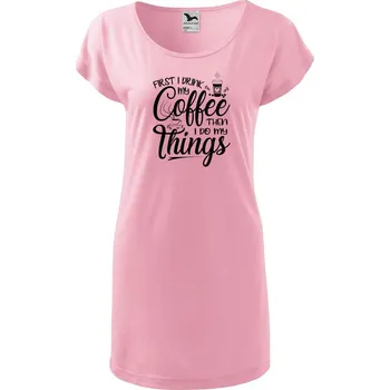 DOBRÝ TRIKO Dámské tričko/šaty Coffee Velikost: M, Barva: Růžová