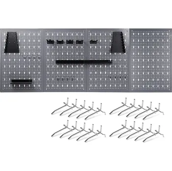 Dílenský stůl OLKIGROUP Děrovaná stěna KLASIK 162cm do dílny na nářadí včetně příslušenství 6220