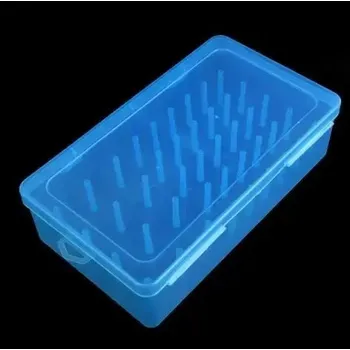 Úložný box Transparentní úložný box na šicí potřeby | organizér pro šicí - modrý