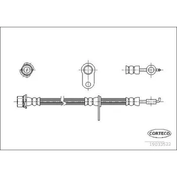 Brzdová hadice Brzdová hadice CORTECO 19033522