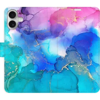 Pouzdro na mobilní telefon Flipové pouzdro iSaprio - BluePink Paint - iPhone 16 Plus