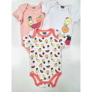 Jacky Body s krátkým rukávem, 3 set, ovoce Velikosti: 56