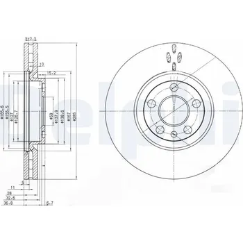Brzdový kotouč Brzdový kotouč DELPHI BG3740