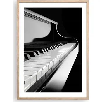 Obraz Plakát v rámu světlý dub do obýváku ložnice 50x70 piano obraz