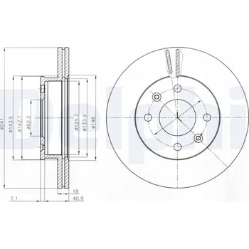 Brzdový kotouč Brzdový kotouč DELPHI BG4009