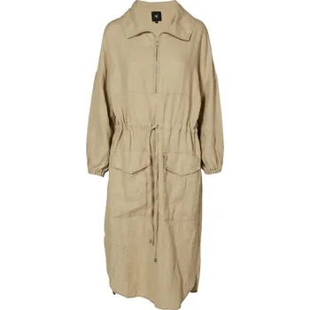 Dámské šaty Šaty Nu Denmark 8000-23 pískové lněné Velikost: 38