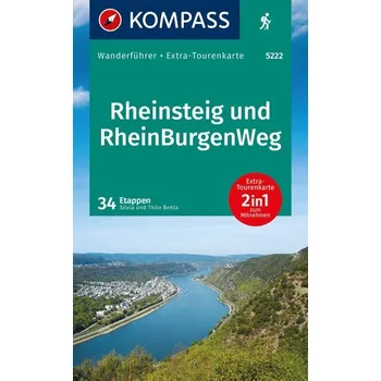 Cestování KOMPASS Wanderführer Rheinsteig RheinBurgenWeg, 34 Etappen mit Extra-Tourenkarte - Behla, Silvia