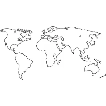 Obraz Samolepka na stěnu Drukant Mapa světa 140 x 70 cm