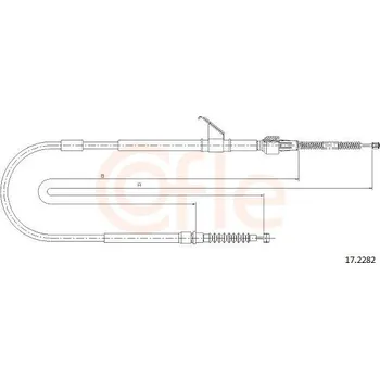 Brzdový systém Tažné lanko, parkovací brzda COFLE 92.17.2282